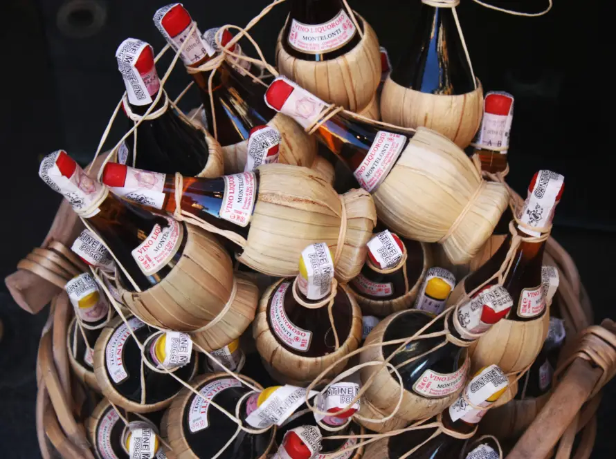 Bouteilles de chianti