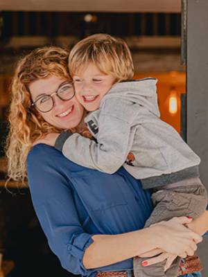 Giulia et son fils